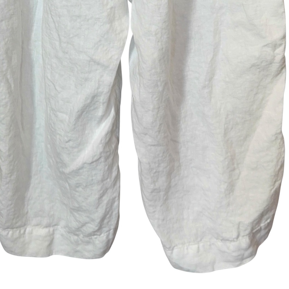 J.Jill Love Linen Cropped Pants White Relaxed Fit Elastic Back Size 2X - Picture 5 of 8